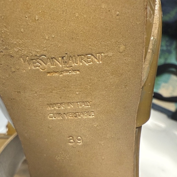 Yves Saint Laurent Women's Shimmering Gold Heels - Picture 1 of 10